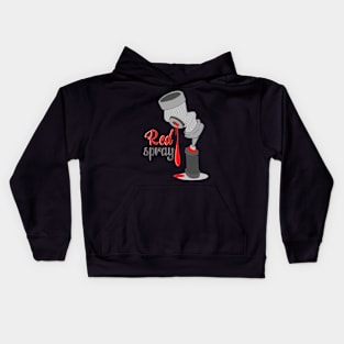 Cans red spray Kids Hoodie